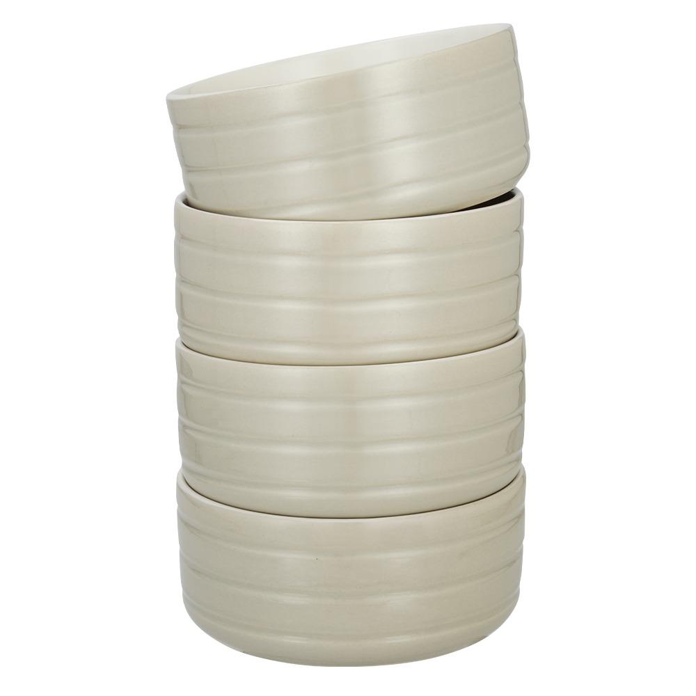 Legend Premium Stoneware Bowl 14cm Beige (4 piece set)