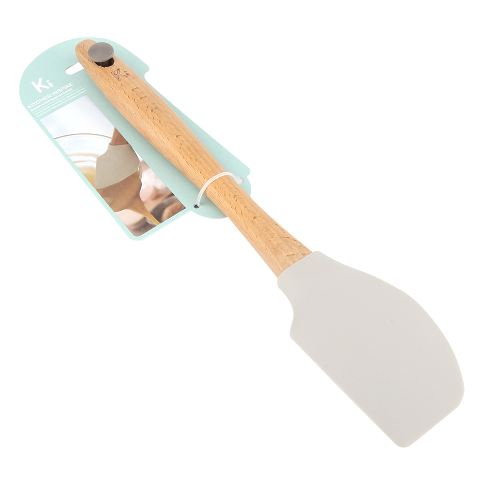 502145 6009710423882 Kitchen Inspire Beechwood Spatula Large Packaging Image