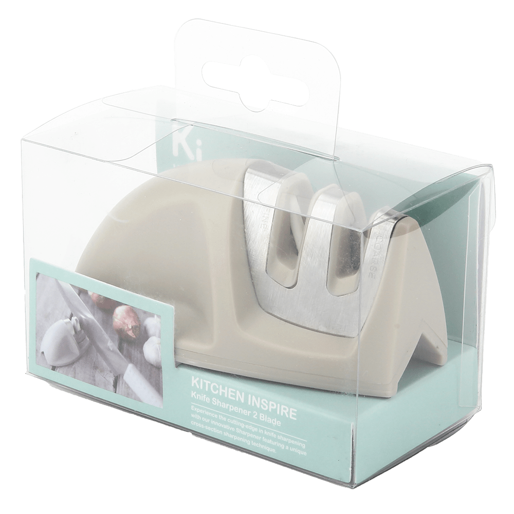 502203 6009710423943 Kitchen Inspire Knife Sharpener 2 Blade Packaging Image