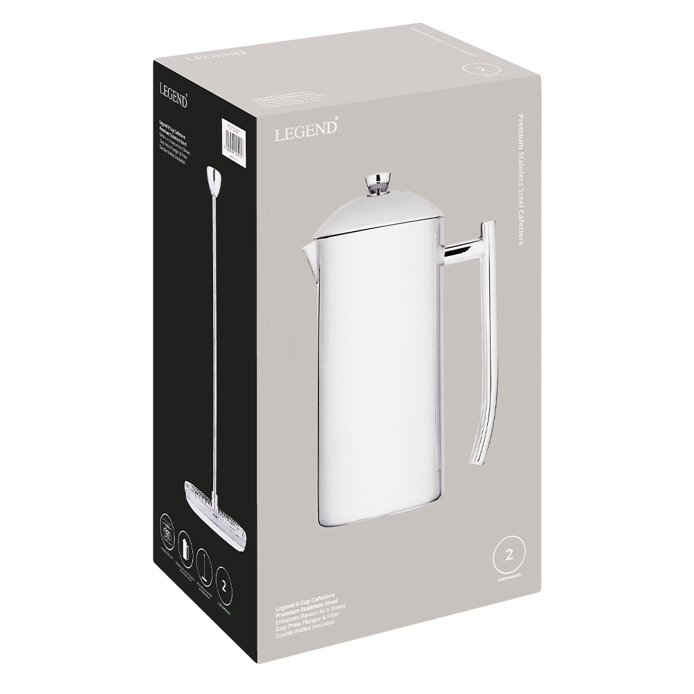 600481 6008098004157 Legend stst 8 Cup Cafetiere Packaging Image2