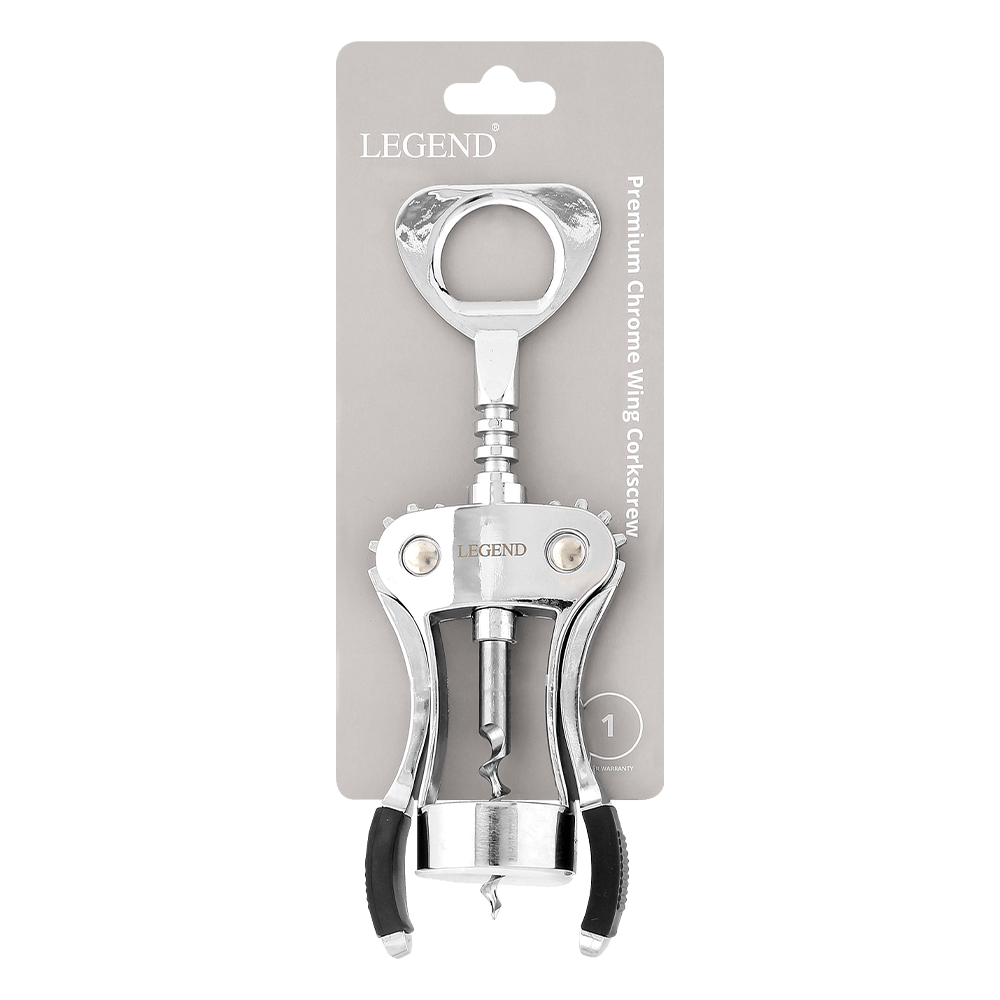 600626 6009710421635 Legend Premium Chrome Winged Corkscrew Packaging Image2