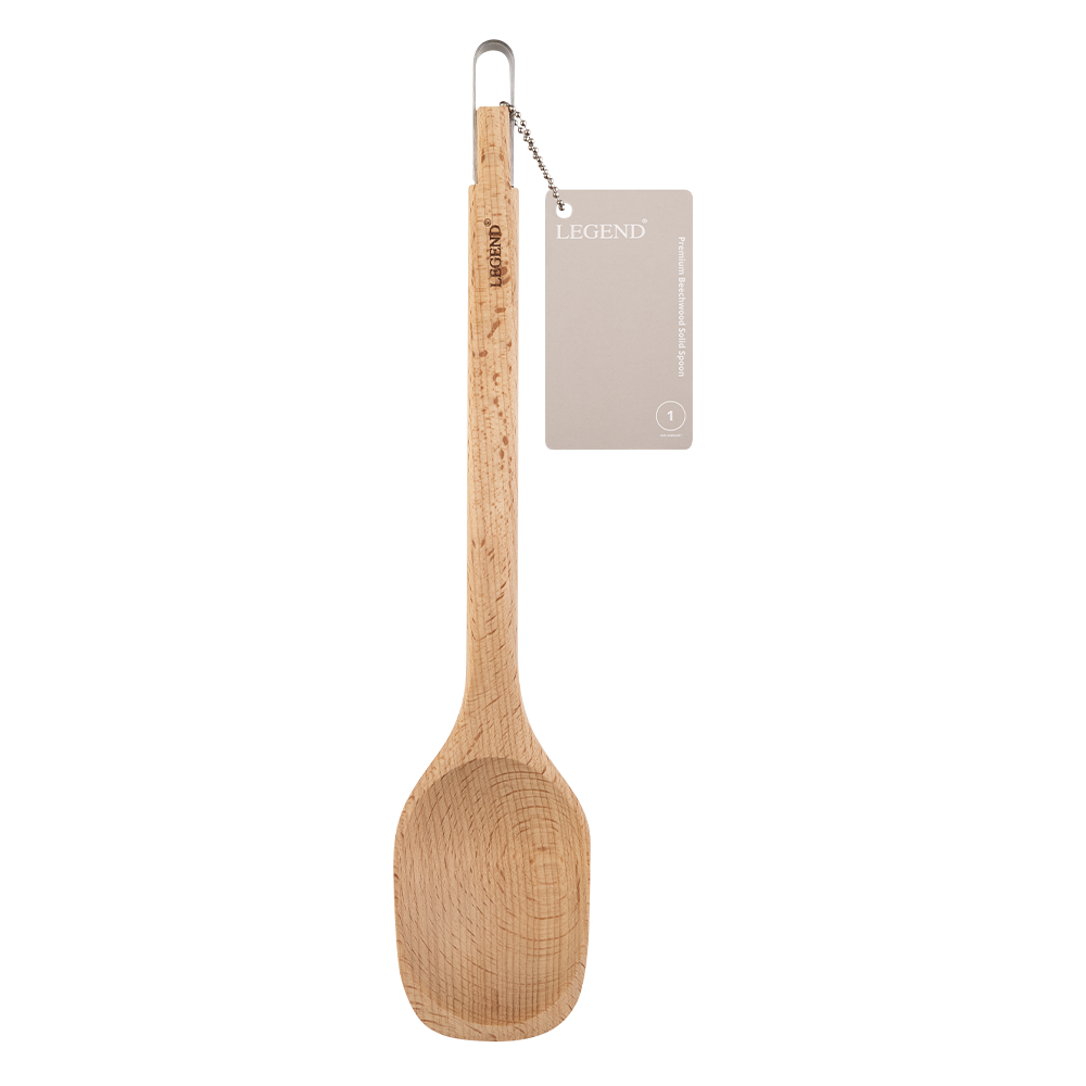 600701 6009710422861 Legend Premium Beechwood Solid Spoon Packaging Image