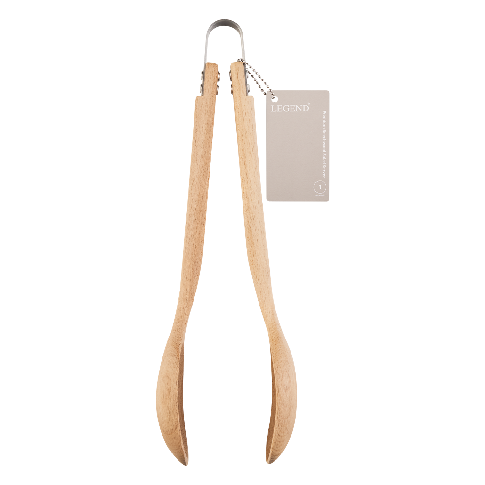 600704 6009710422892 Legend Premium Beechwood Salad Server Packaging Image 1