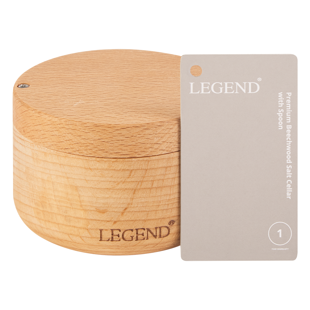 600710 6009710422953 Legend Premium Beechwood Salt Cellar ws Packaging Image 1