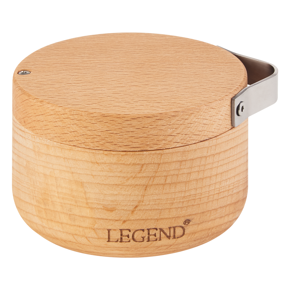 600710 6009710422953 Legend Premium Beechwood Salt Cellar ws Product Image 1