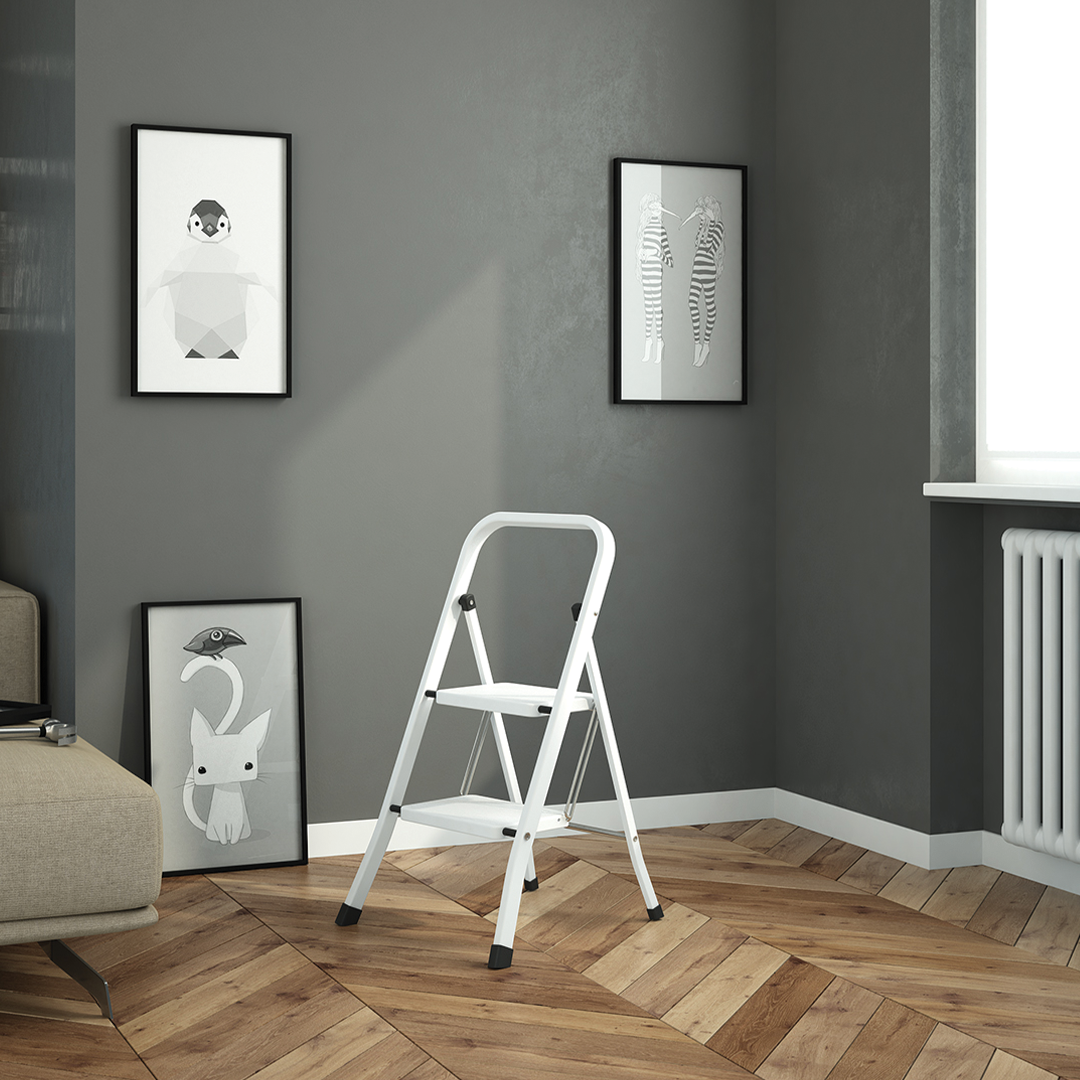 G110L02W 8003186004703 Colombo Factotum 2 Step Ladder Lifestyle Image