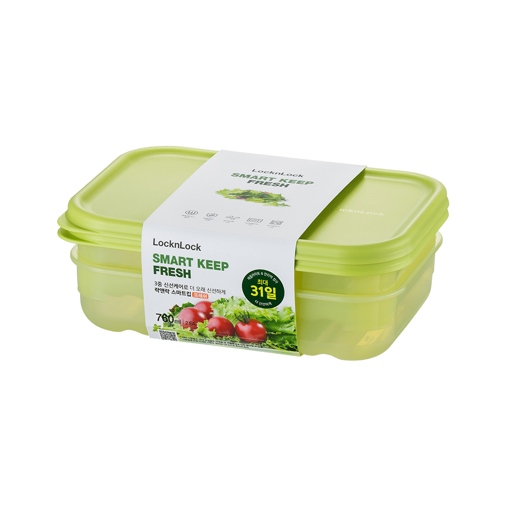 HLE5300S2CR 8803733362351 LocknLock Fresh Block 2pce 760ml