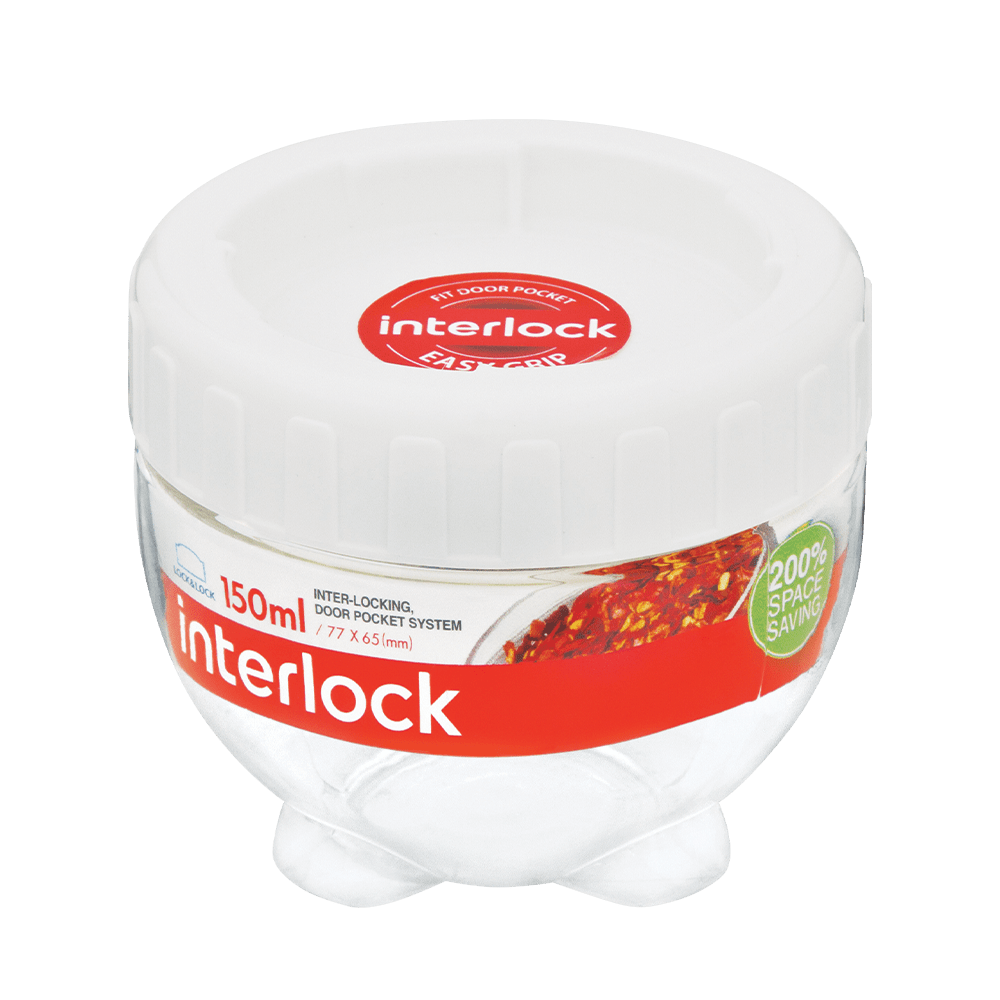 INL201 LOCKNLOCK INTERLOCK CONTAINER 150ML WHITE Packaging Image