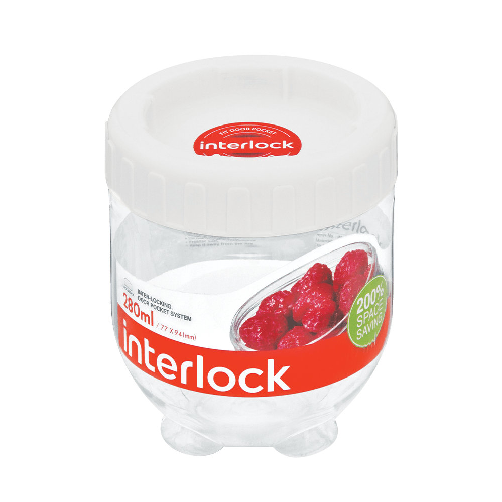INL202 LOCKNLOCK INTERLOCK CONTAINER 280ML WHITE Packaging Image