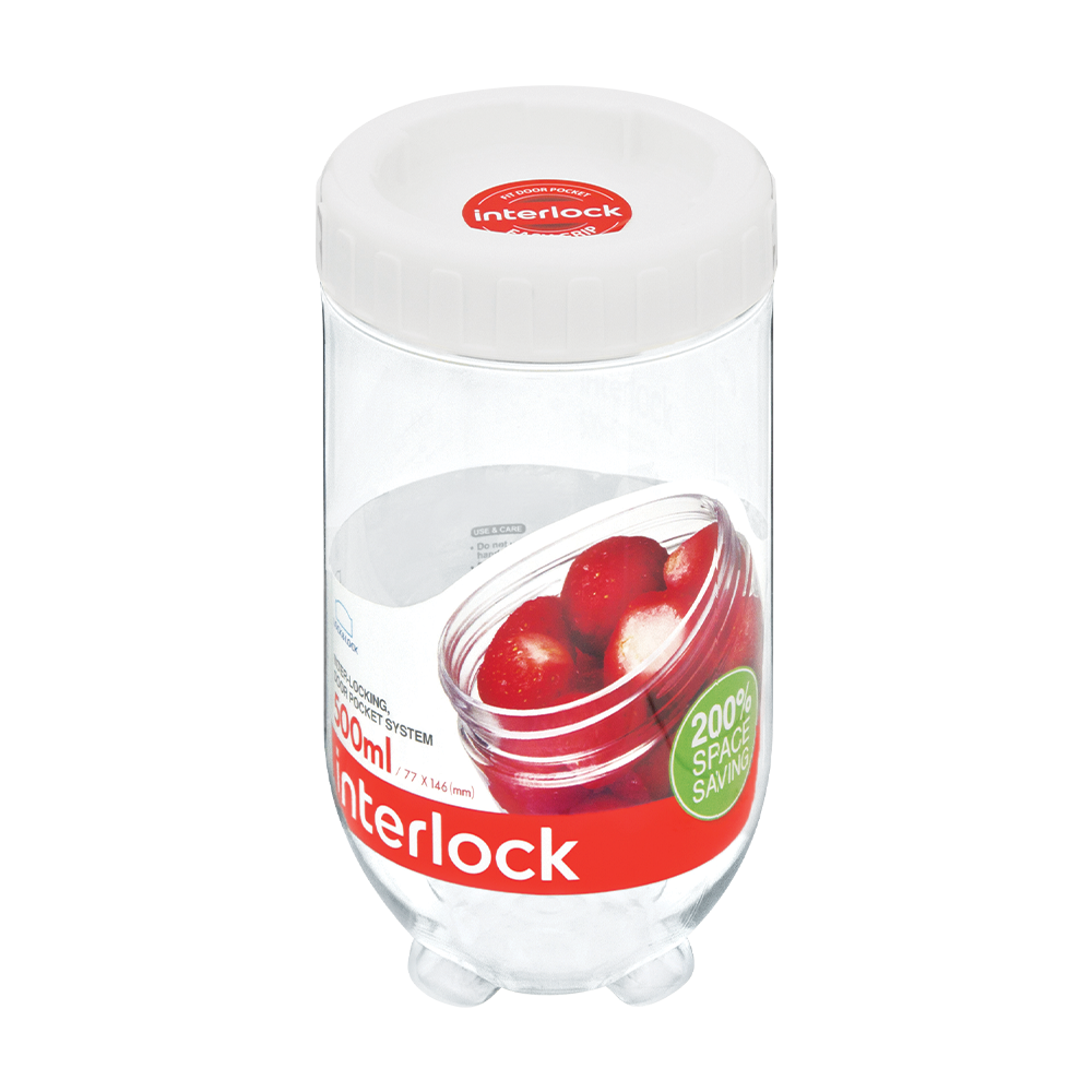 INL203 LOCKNLOCK INTERLOCK CONTAINER 500ML WHITE Product Image