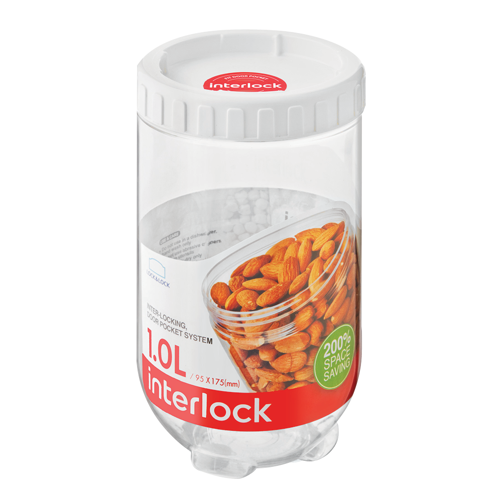 INL302 LOCKNLOCK INTERLOCK CONTAINER 1LT WHITE Product Image