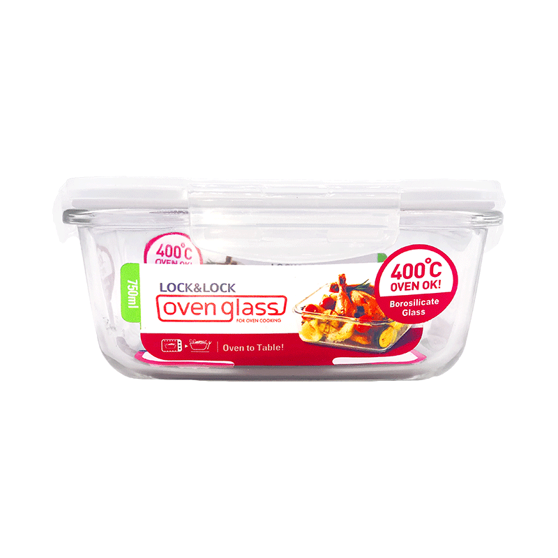 LLG224 LnL Euro glass container square 750ml 1