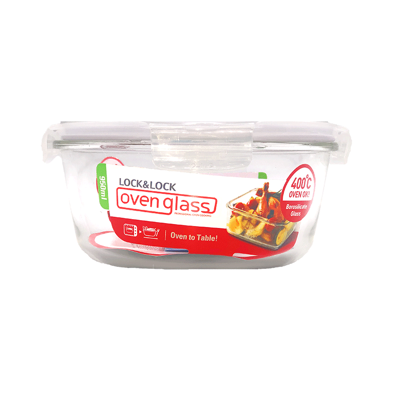 LLG861 LnL Euro glass container round 950ml 1