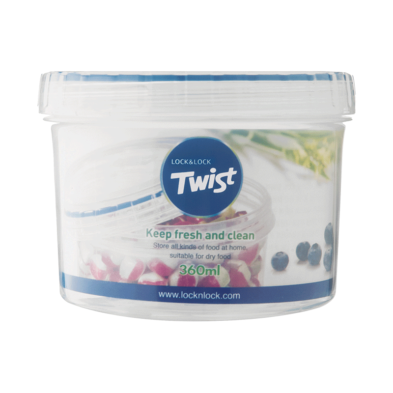 LLS121 LnL Twist Round Container 360ml 1