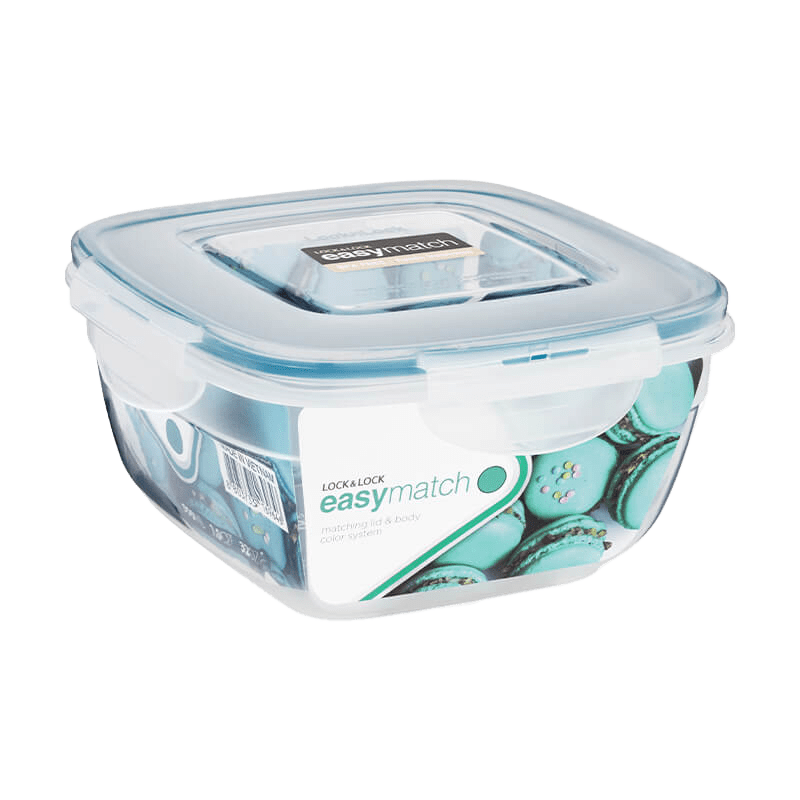 LocknLock 0004 HSM8440EM 8803733169646 Easy Match 950ml Square Teal Product Image